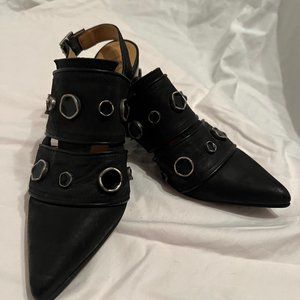JOHN FLUEVOG  Leather mules